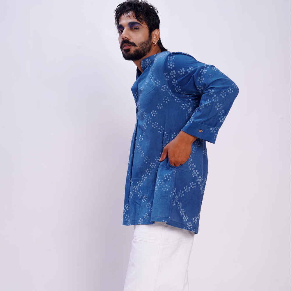 Cotton Bandhani Criss Cross Forever Kurta 1