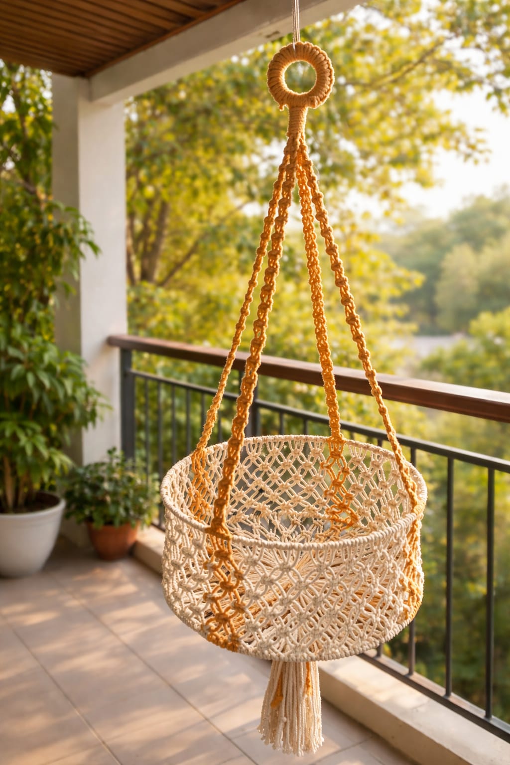 Macrame Hanging Fruit Big Basket