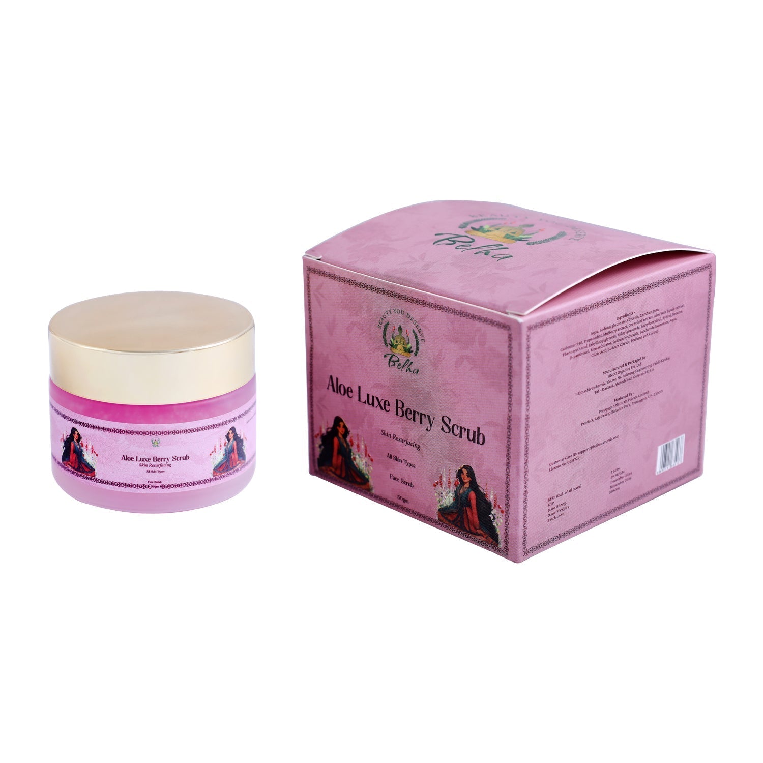 Belha Naturals Aloe Luxe Berry Scrub