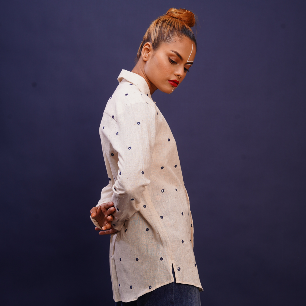 KalaCotton Mirror Work Everywhere Shirt