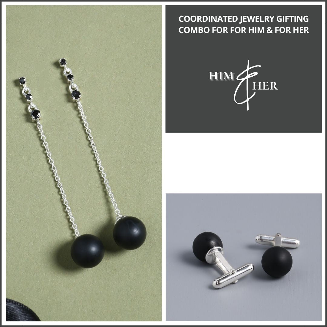 Onyx Jewelry Gift Combo For Him & Her
