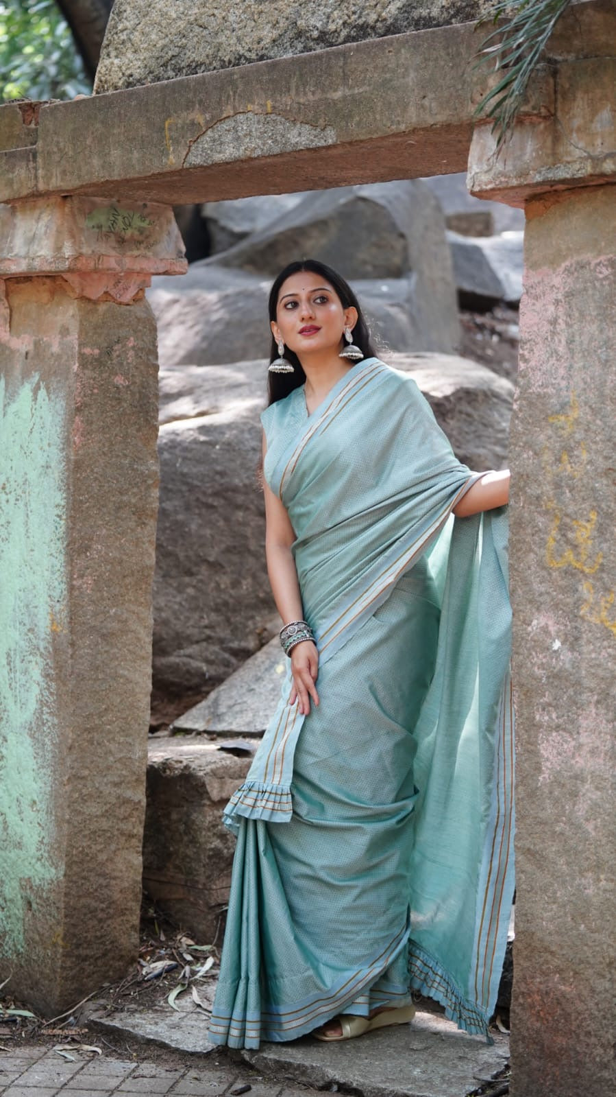 Pastel Semi Silk Khun Saree