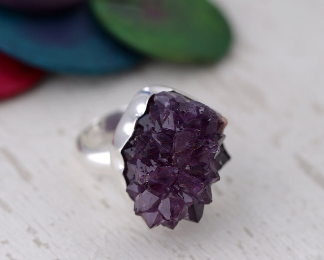 Amethyst Crown Ring