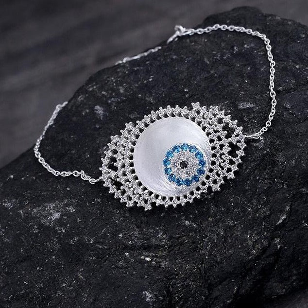 Evil Eye Bracelet - White