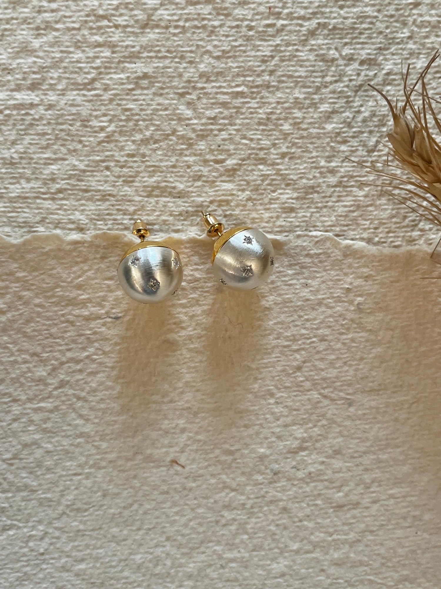 Dual Tone Studded Ball Studs
