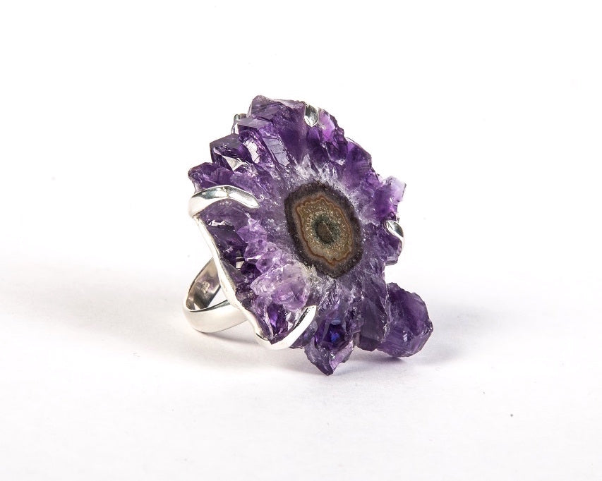 Amethyst Flower Ring