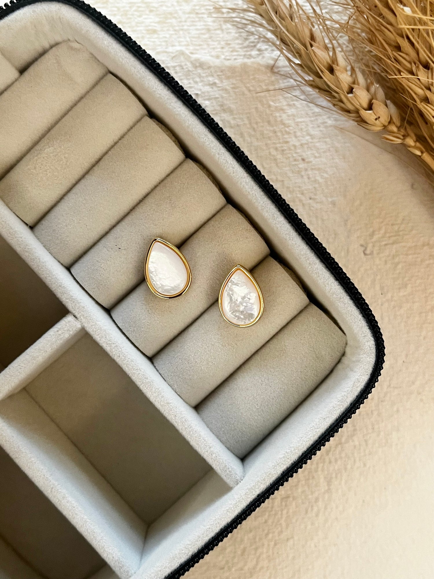 Mother of Pearl Drop Studs