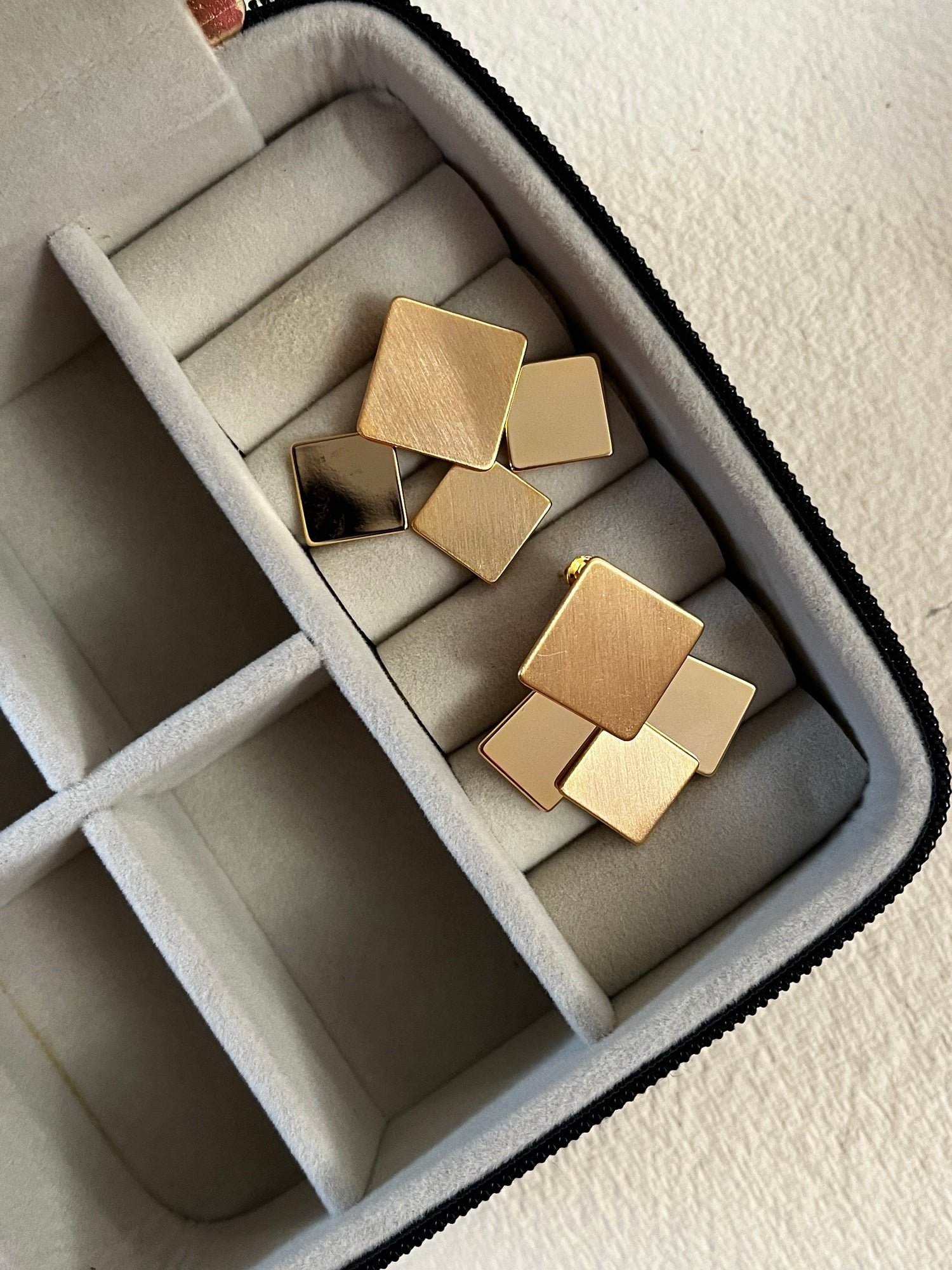 Multiple Square Tassel Earrings