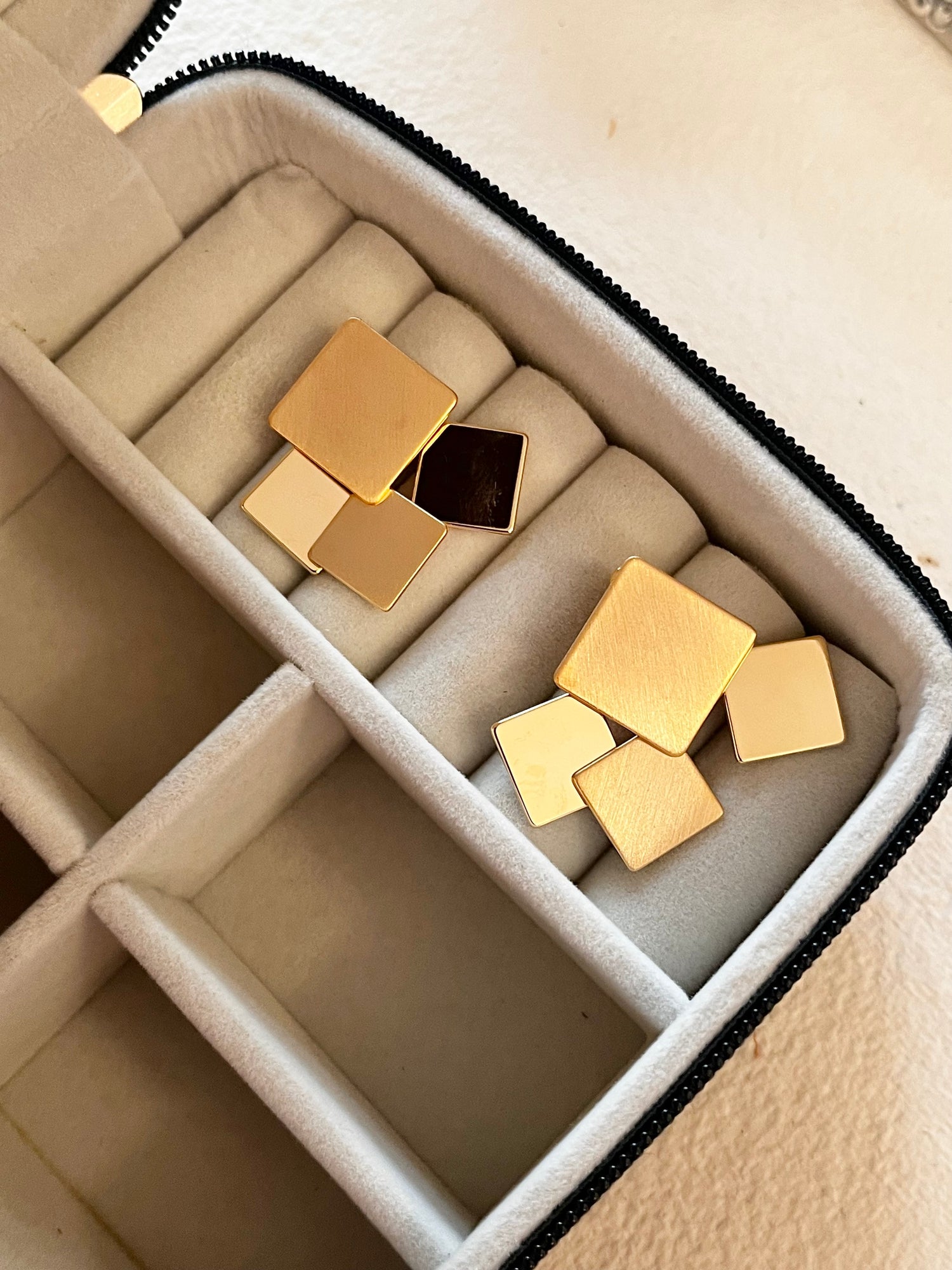 Multiple Square Tassel Earrings