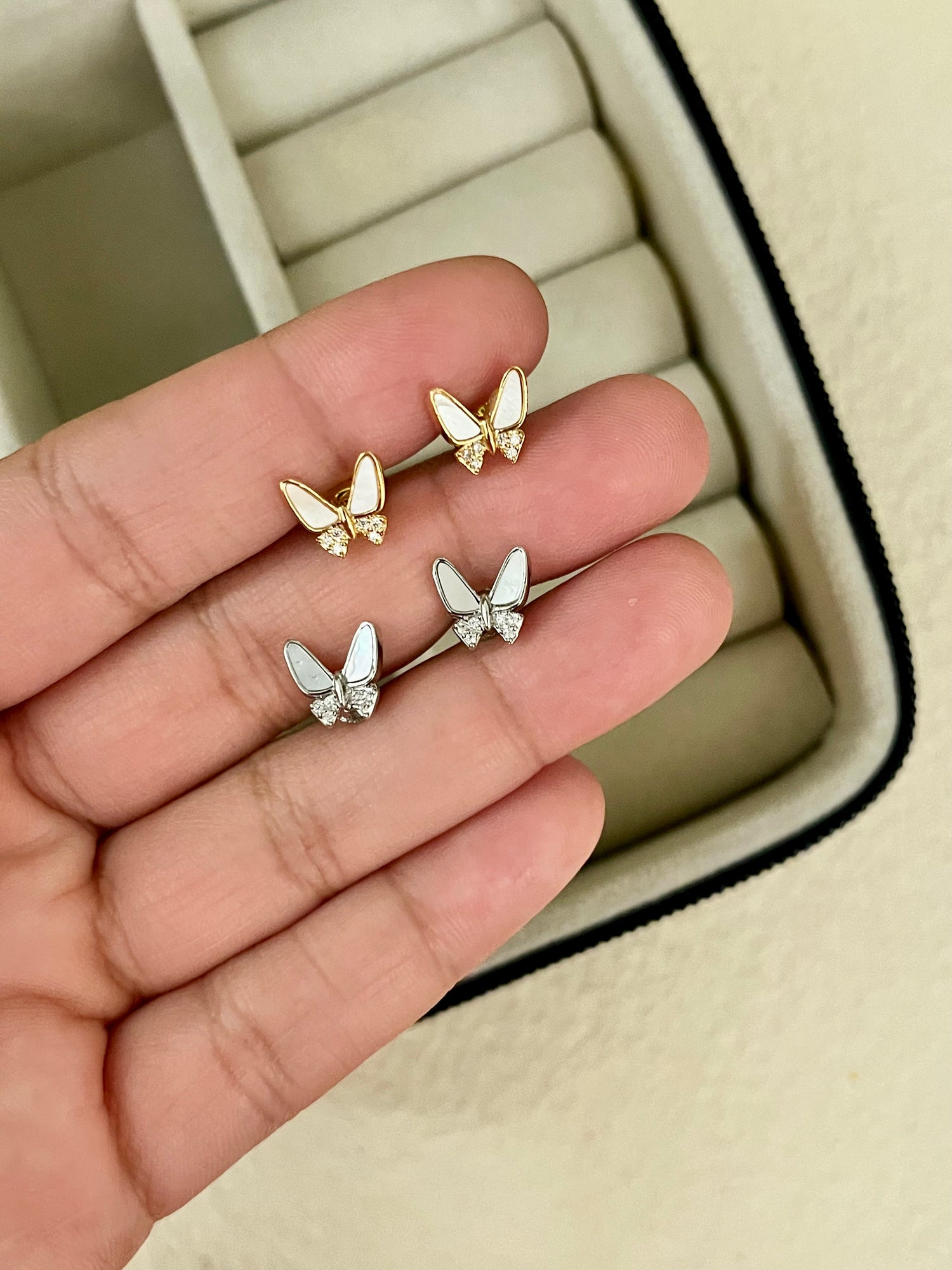 Mother of Pearl Butterfly Studs