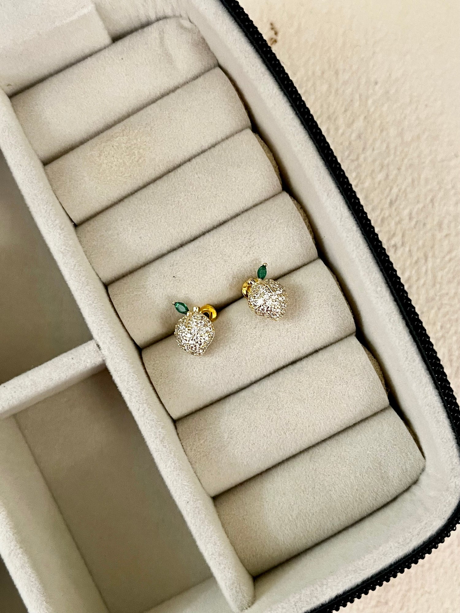 Studded Strawberry Studs