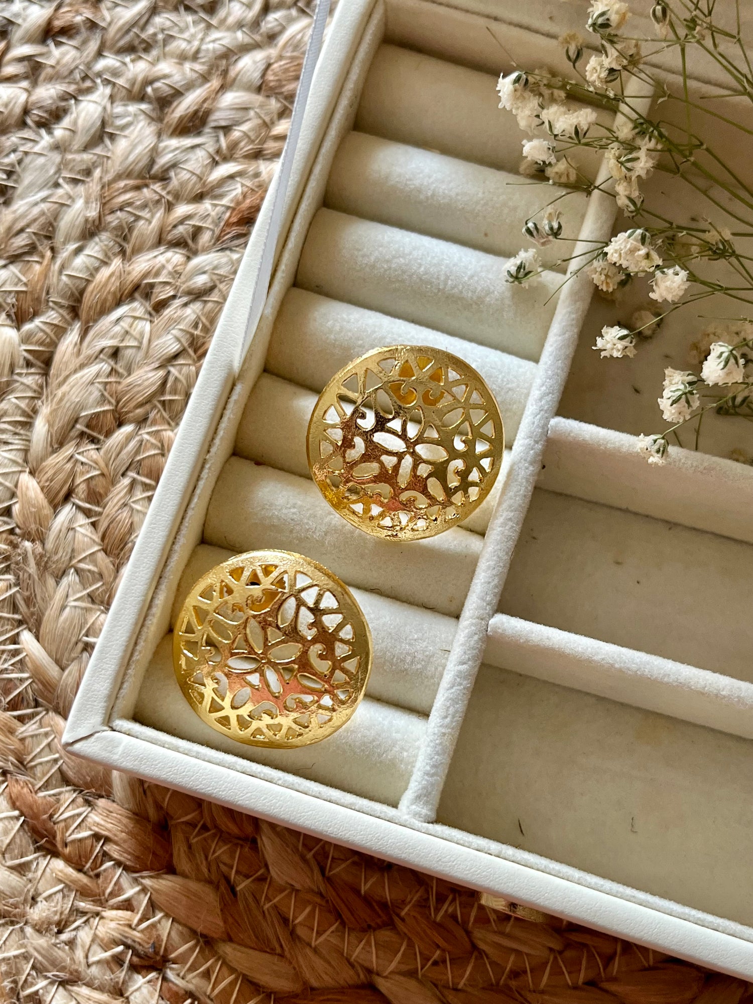 Gold Filigree Studs