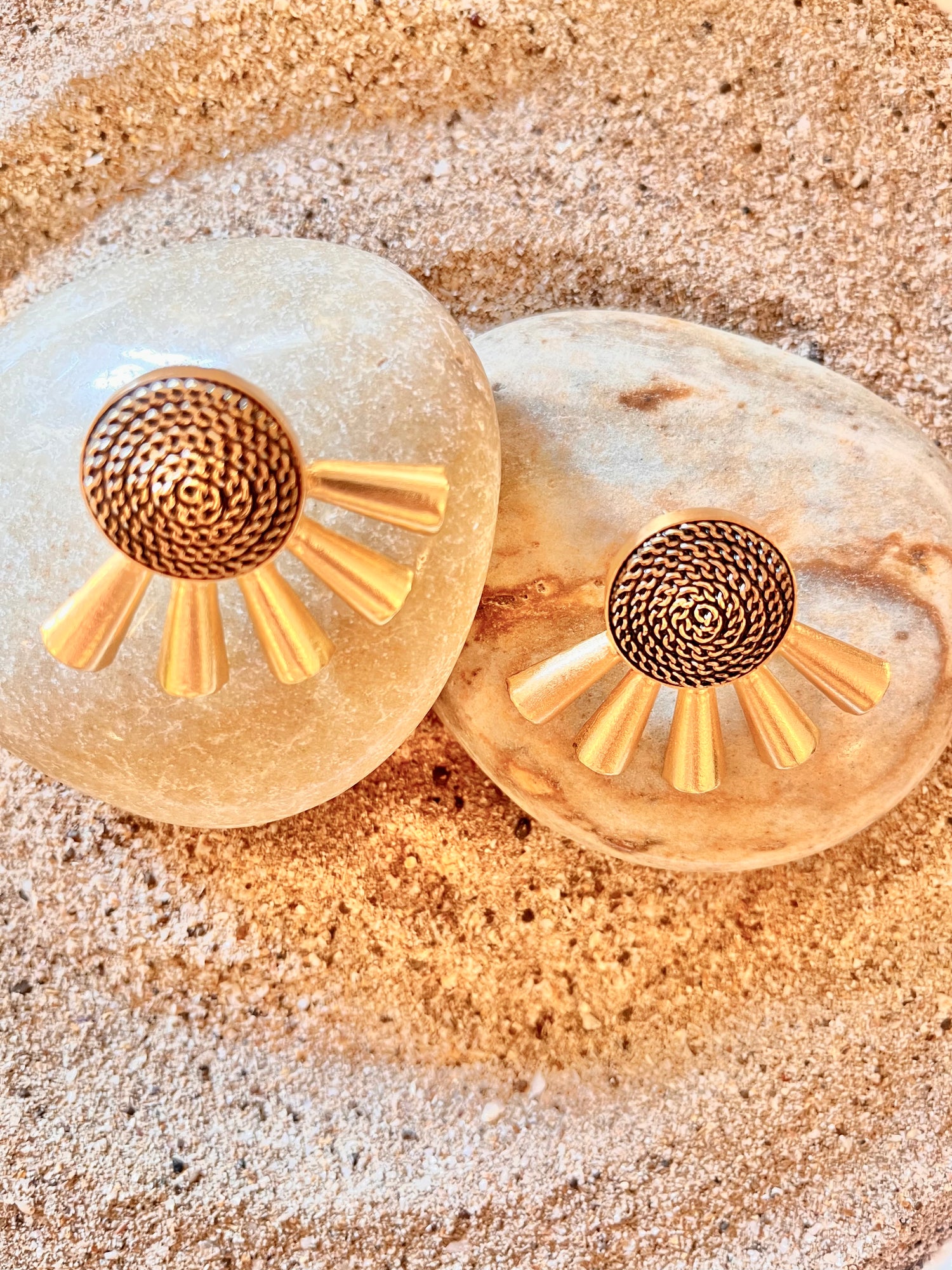 Chain and Brass Tassel Studs