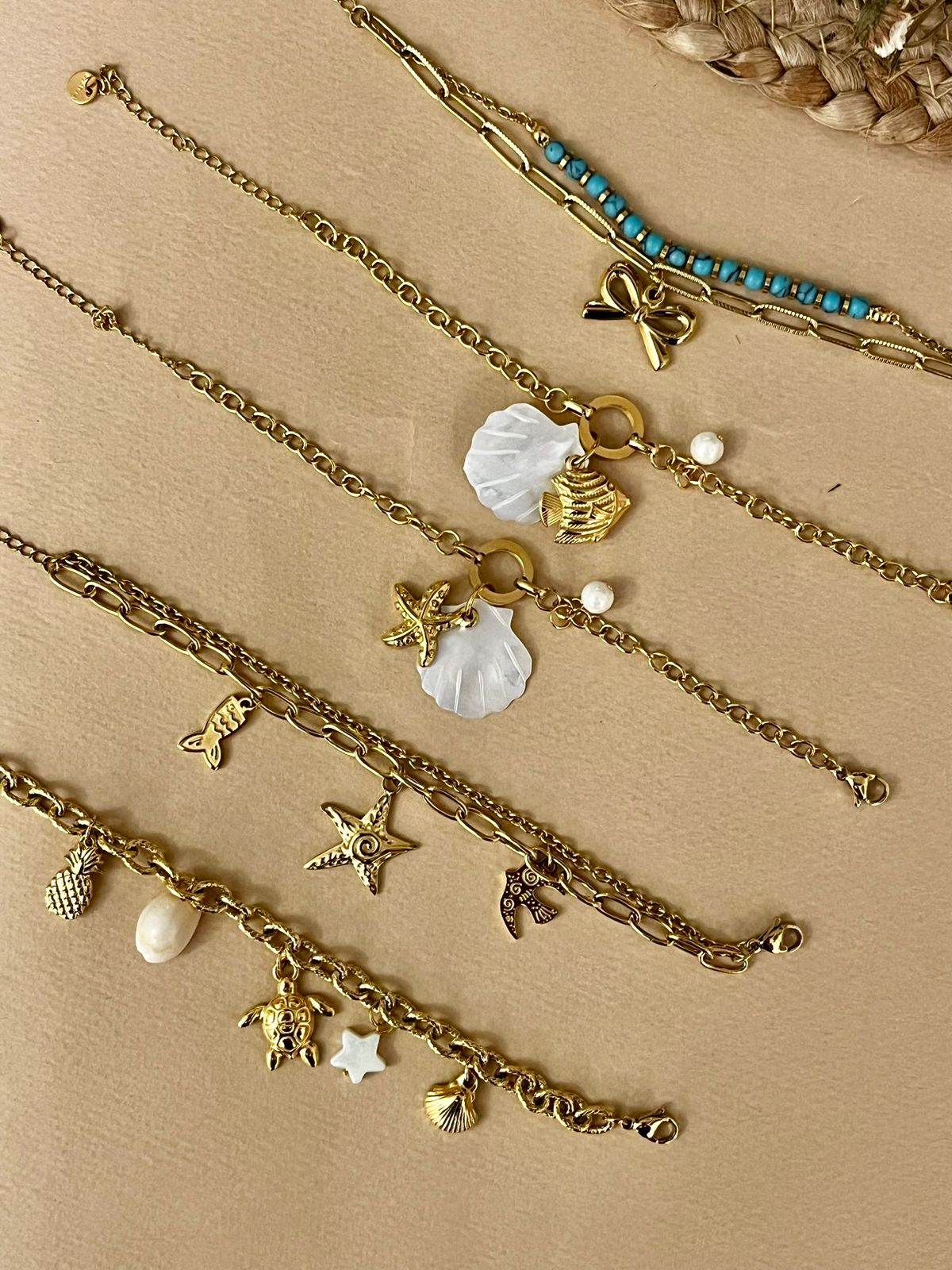 Beach Collection - Shell and Fish Bracelet (2nd from the top)
