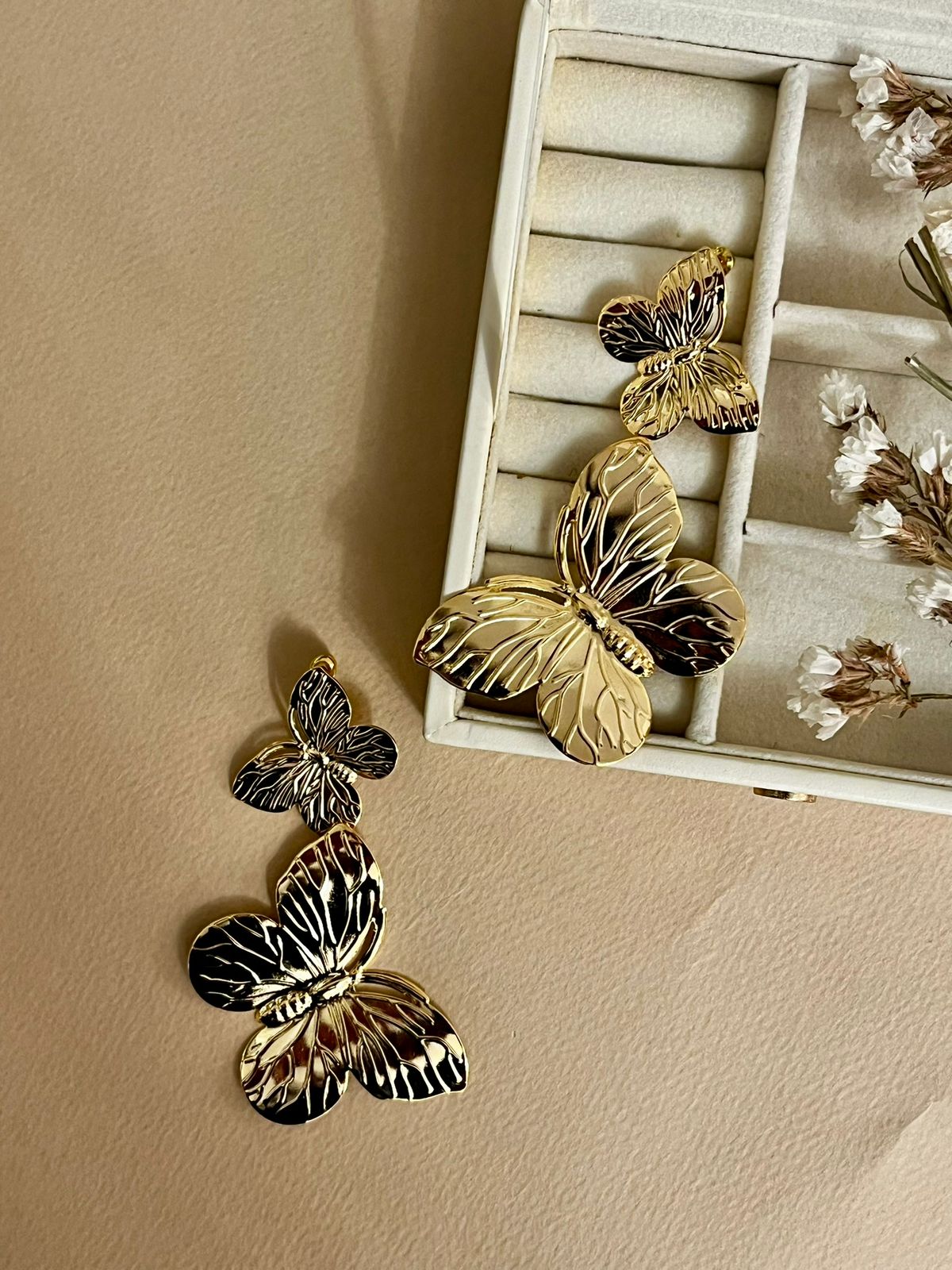 Double Layer Butterfly Earrings