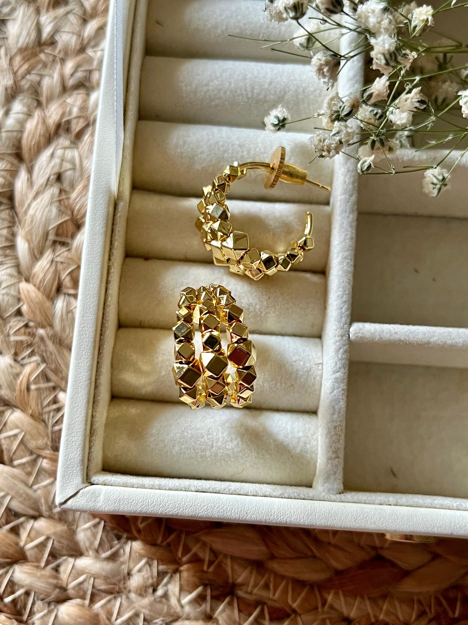 Triple Layer Beaded Earrings