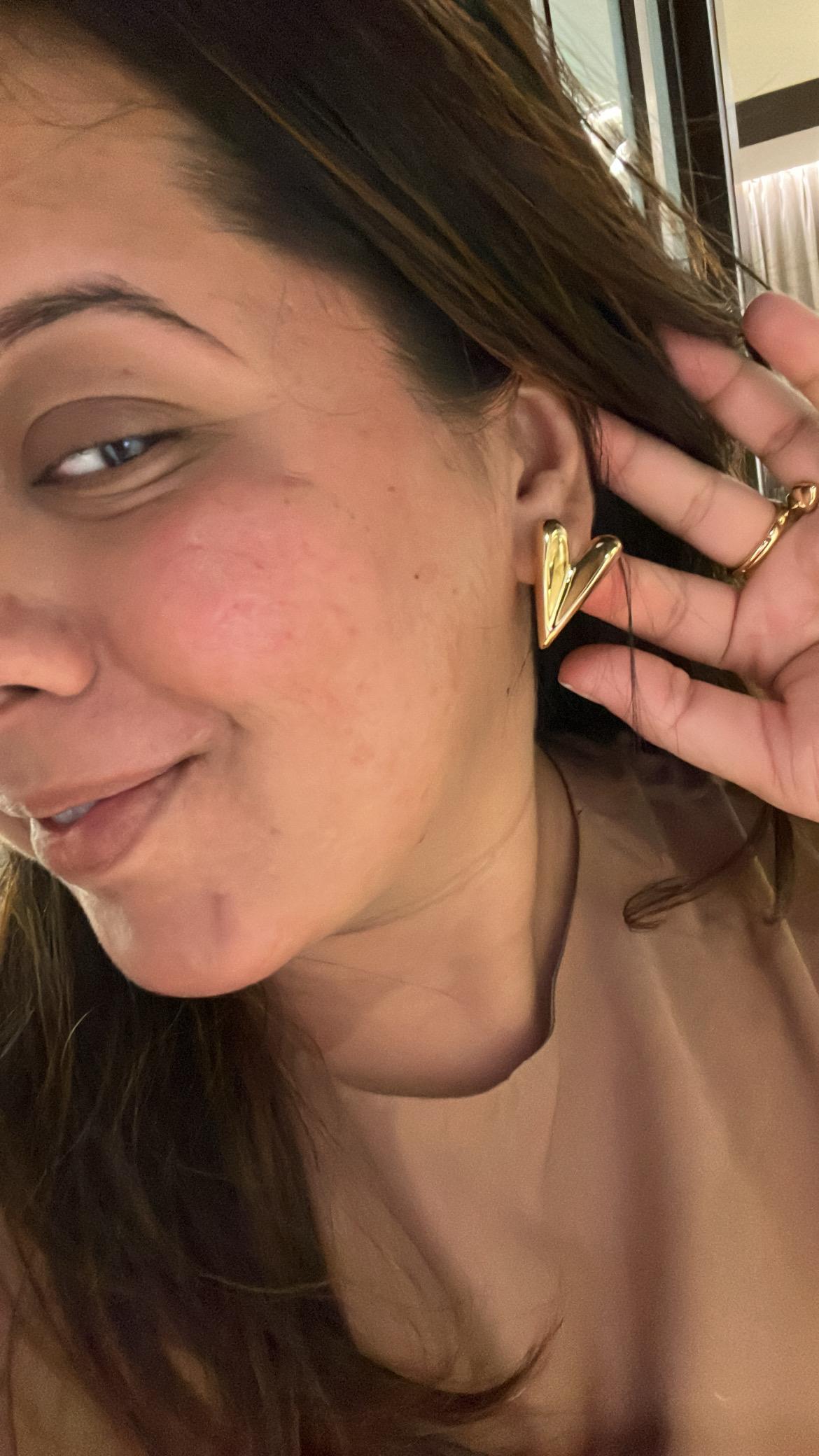 Two-tone Heart Studs