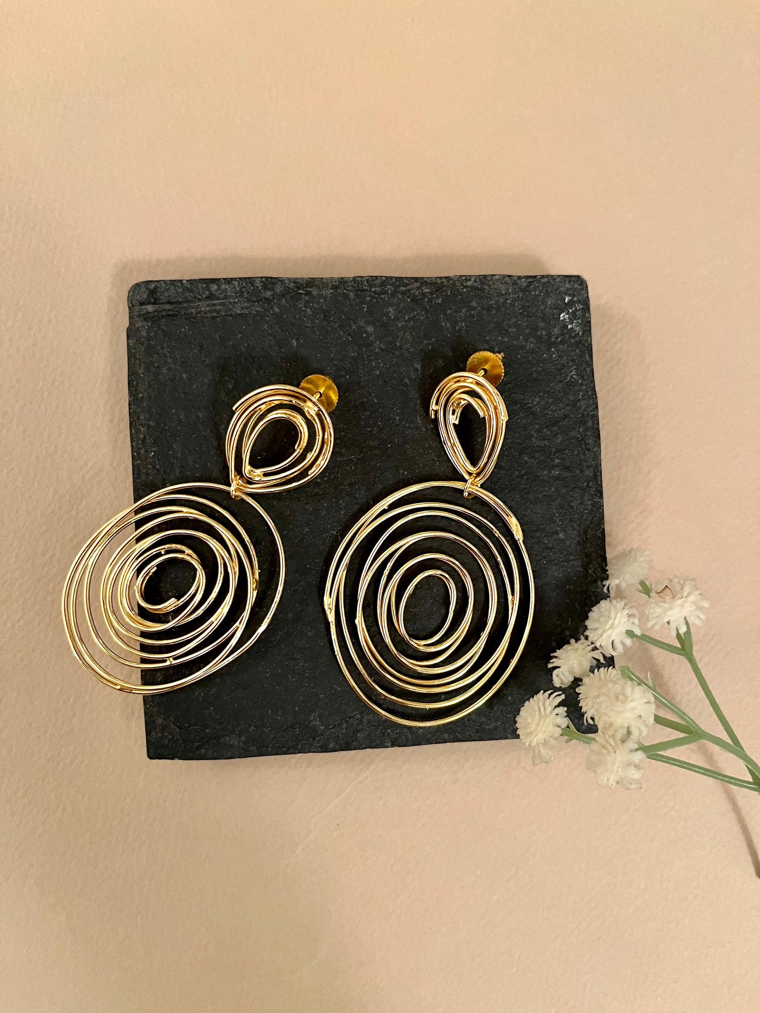 Double Layer Swirl Earrings