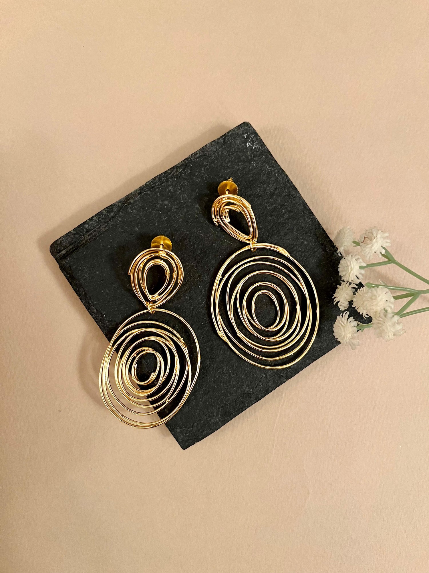 Double Layer Swirl Earrings
