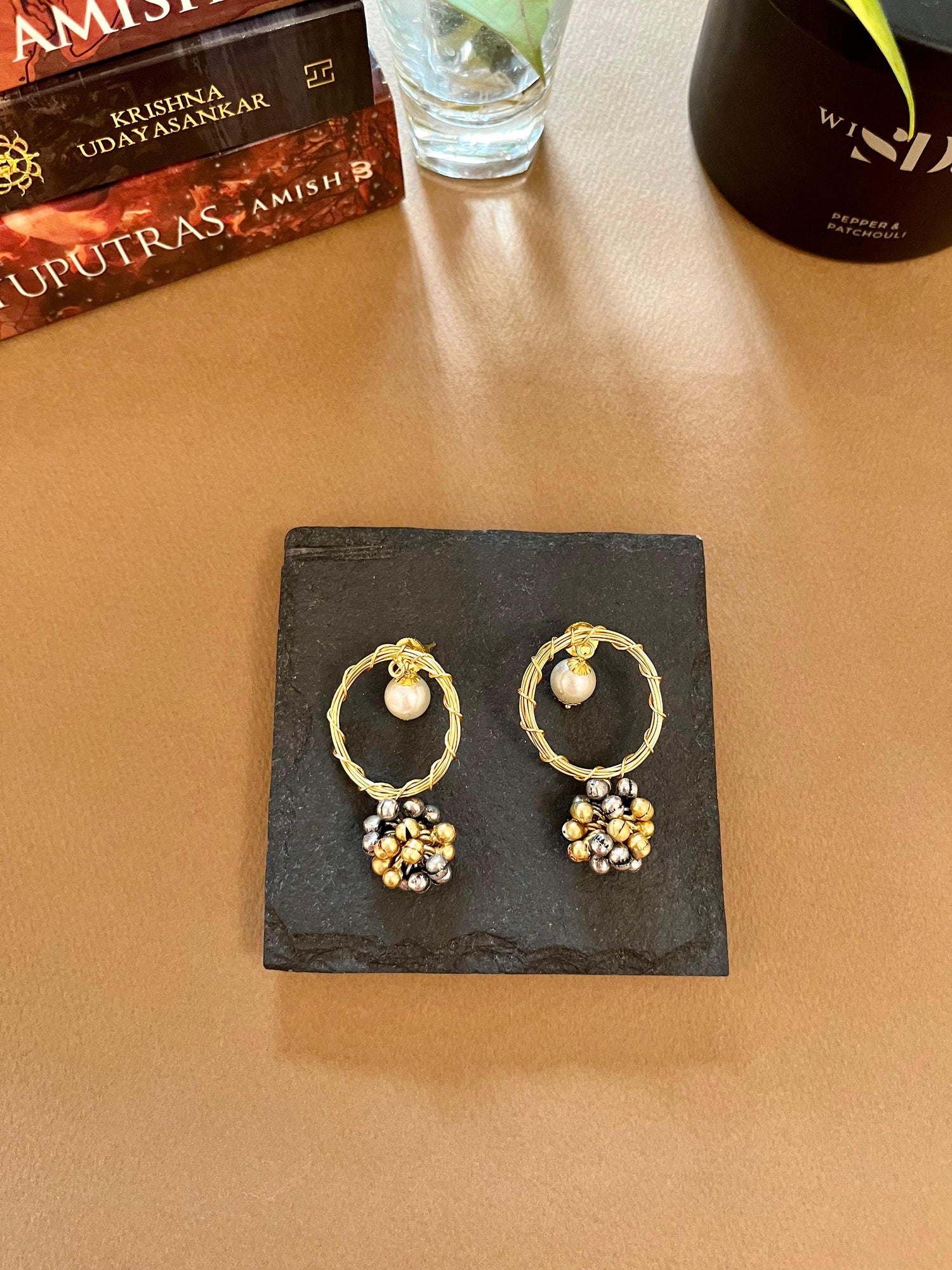 Dual tone Gungroo Earrings