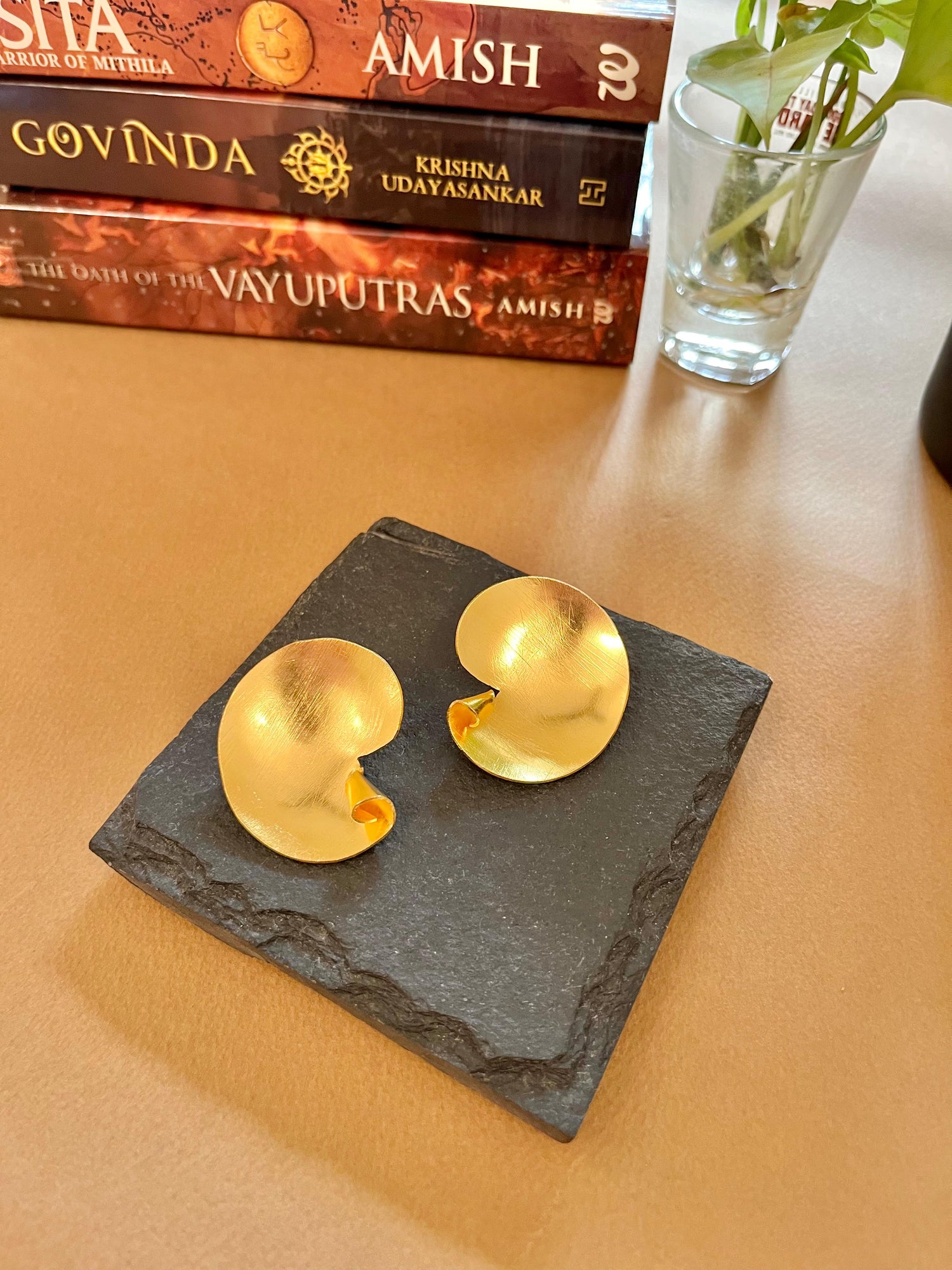 Gold Chunky Pac-man Studs