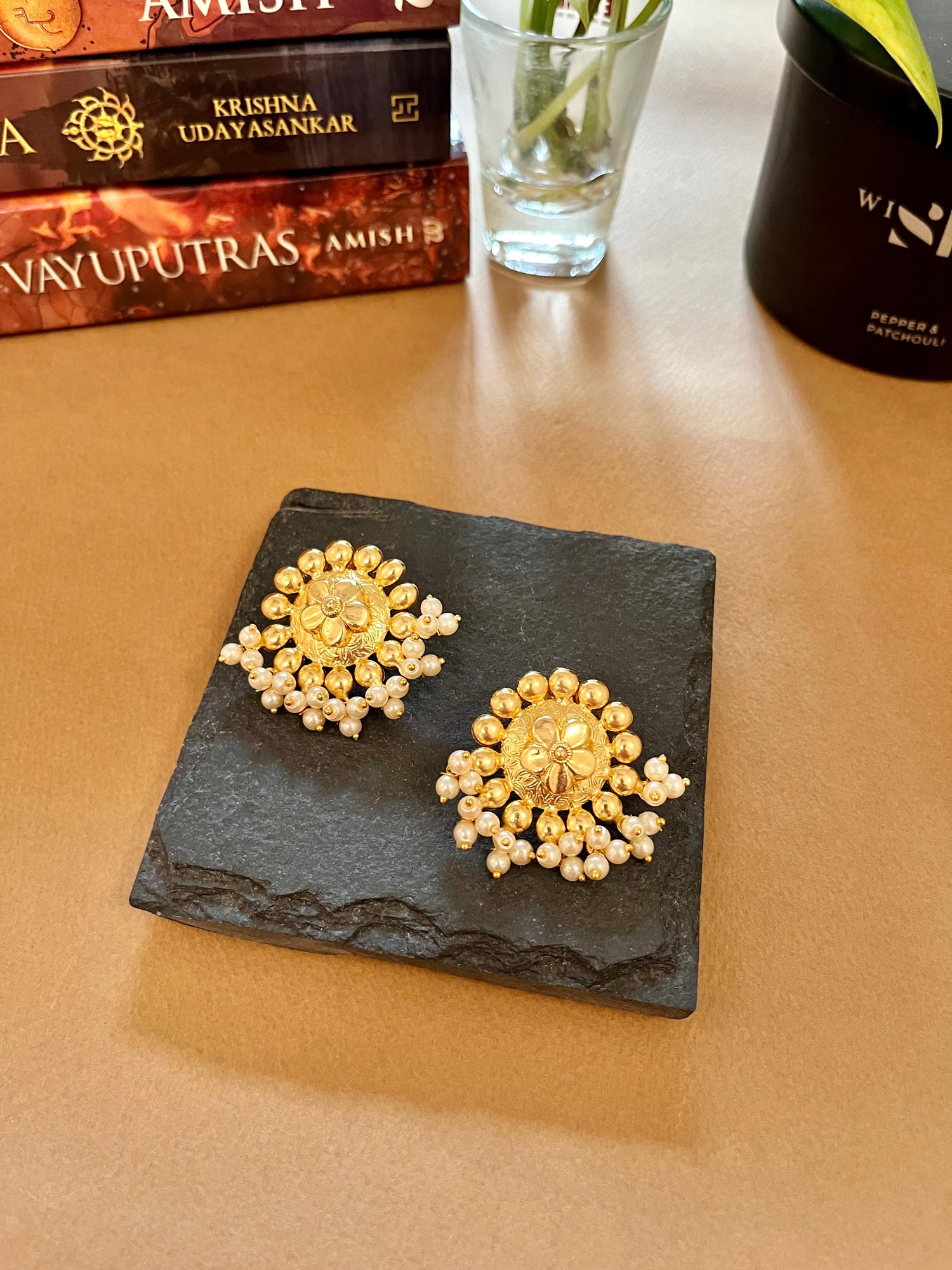 Traditional Gold & Pearl Studs