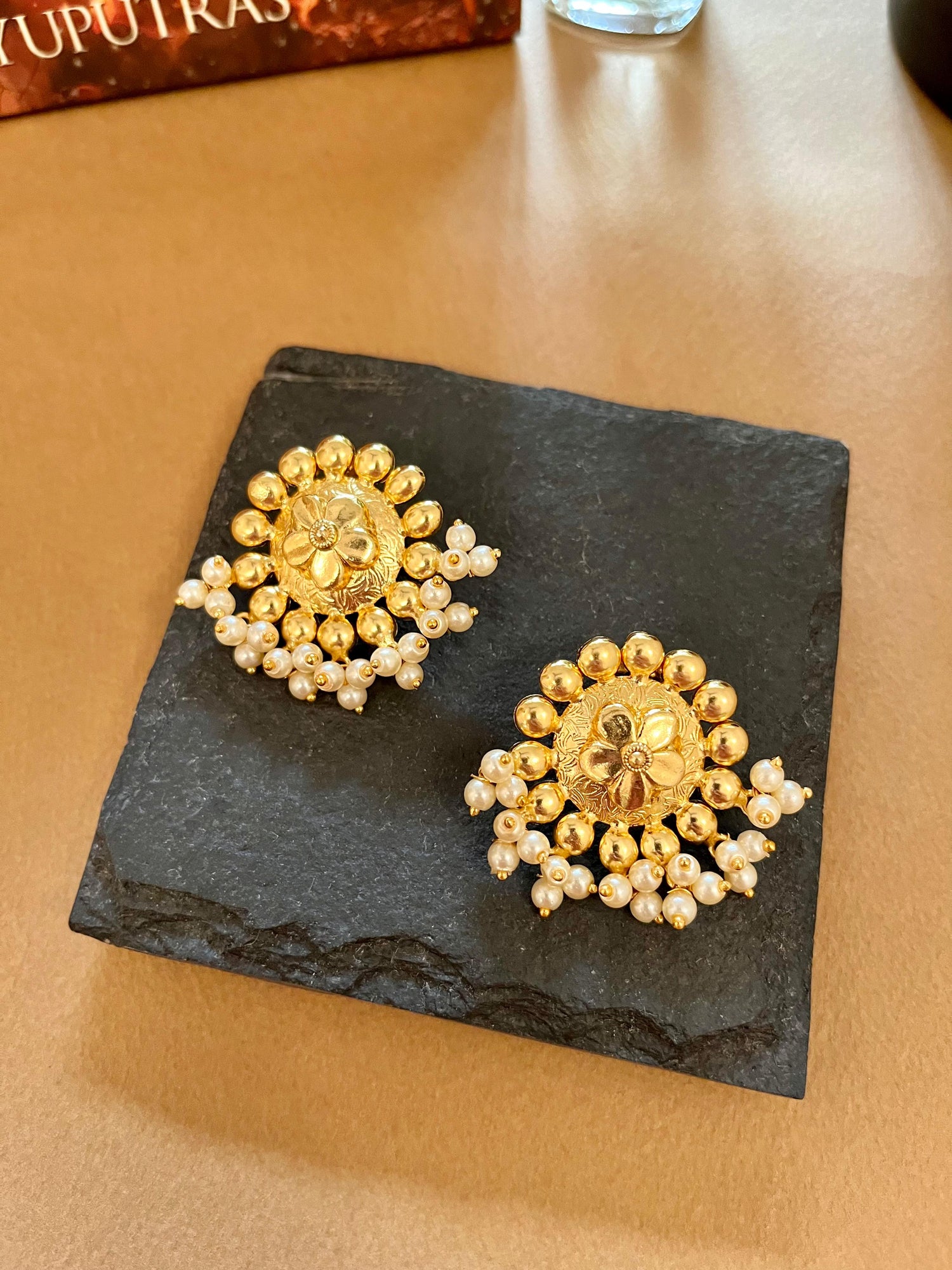 Traditional Gold & Pearl Studs