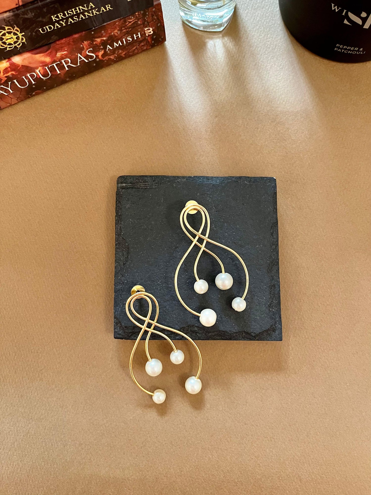 Chunky Layered Pearl Earrings