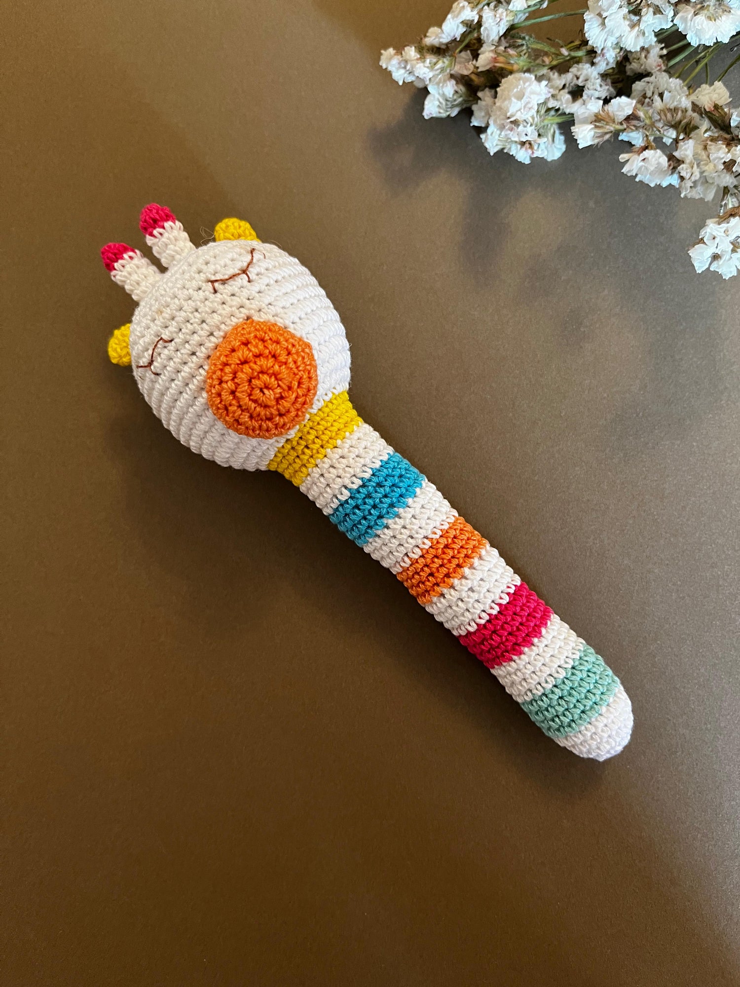Multicolor Unicorn Rattle (Size:7.5")