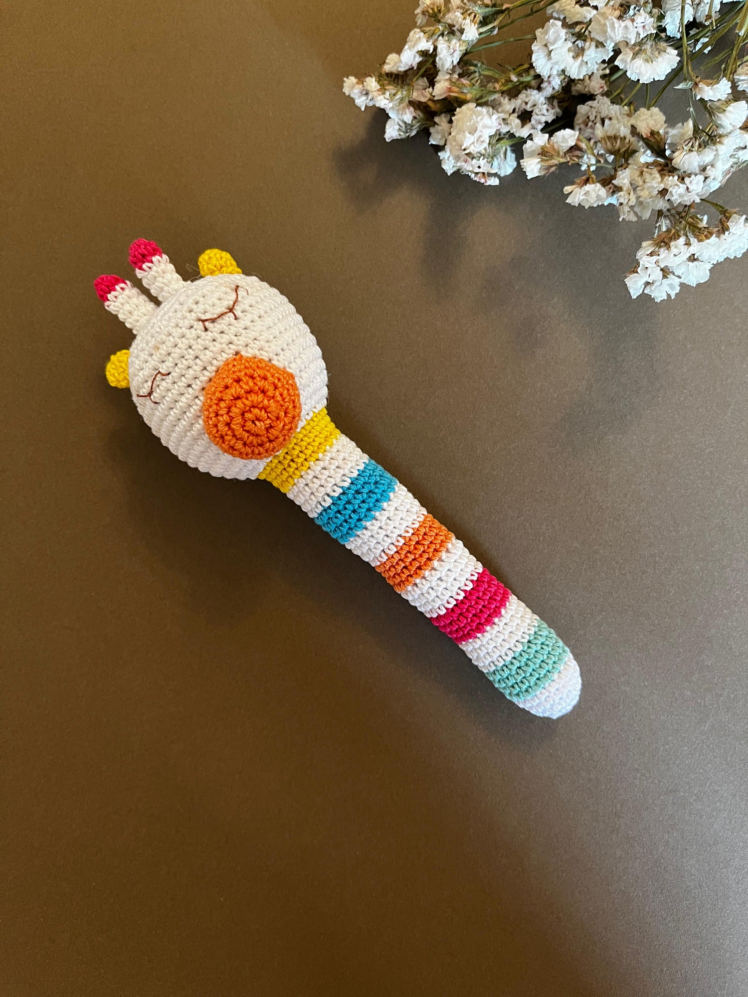 Multicolor Unicorn Rattle (Size:7.5")