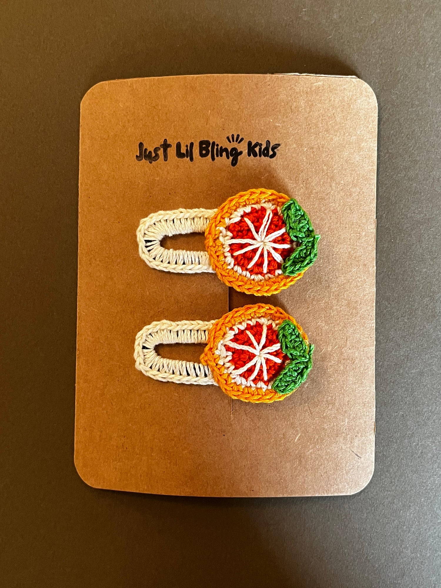 Orange Hair Clip (Pair)