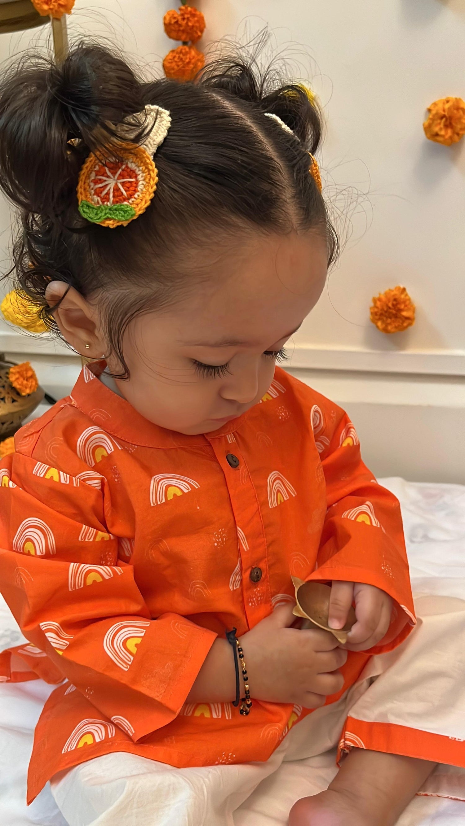 Orange Hair Clip (Pair)