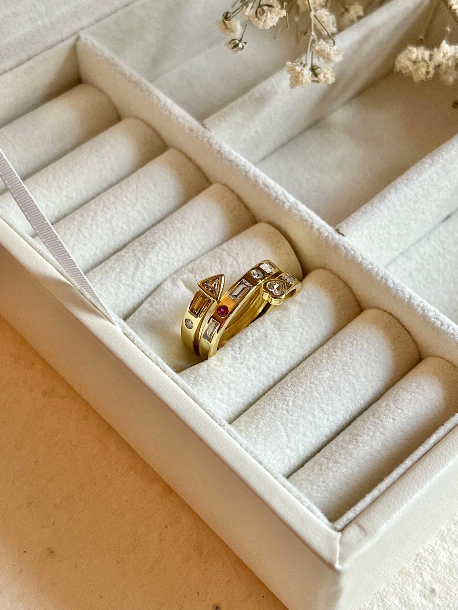 Triple Layer Diamond Ring