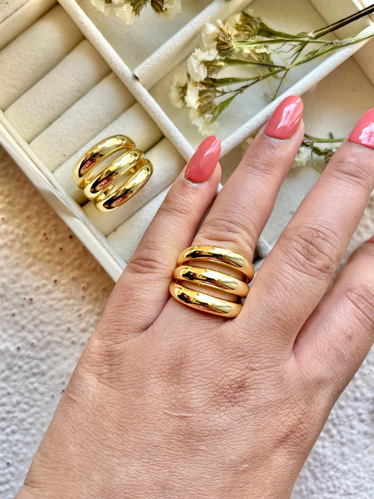 Thick Triple Layer Ring