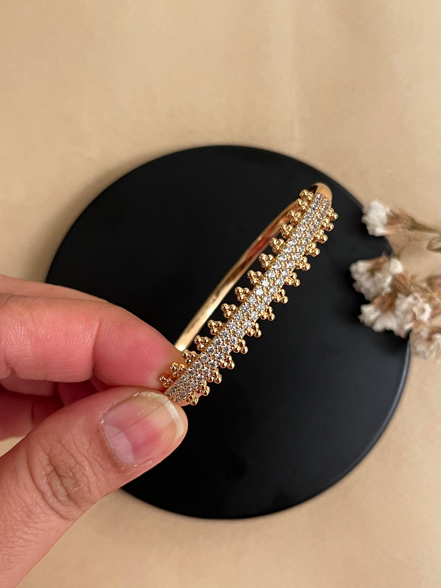 Rosegold Studded Boondi Bracelet