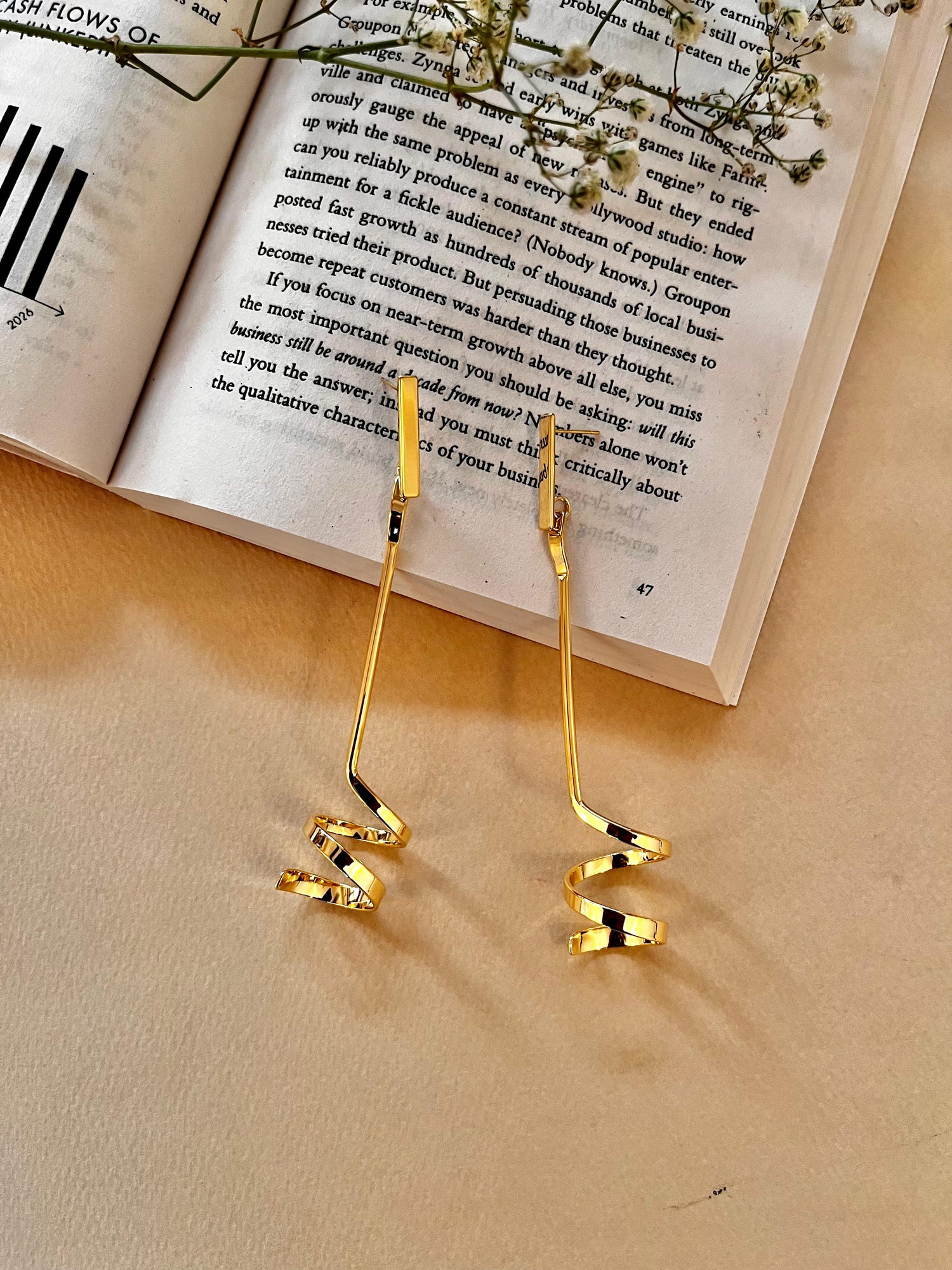 Long Spiral Earrings