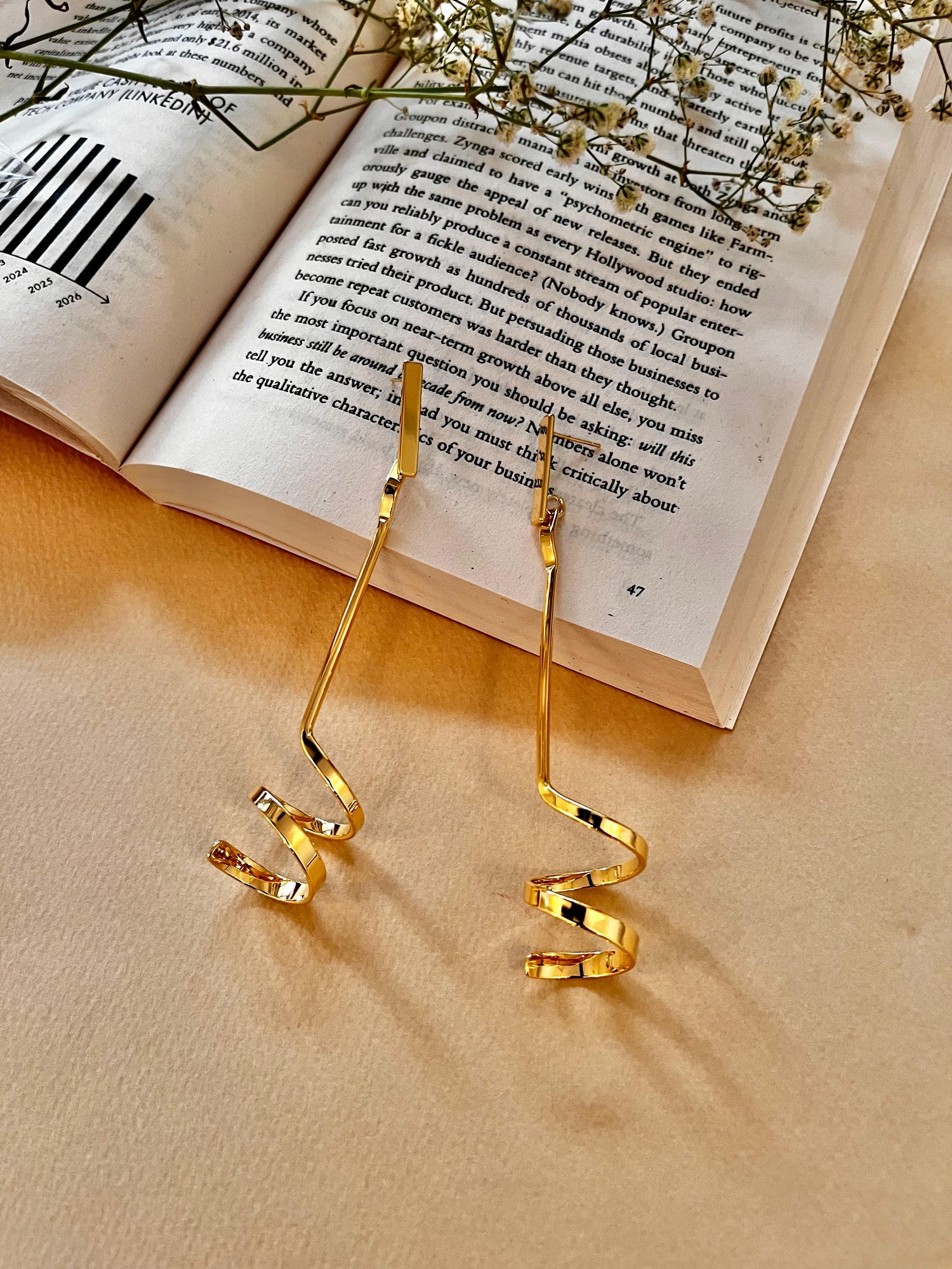 Long Spiral Earrings