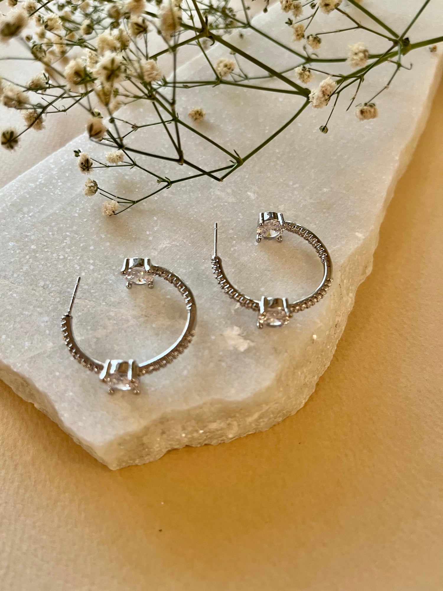 Silver Studded Earrings