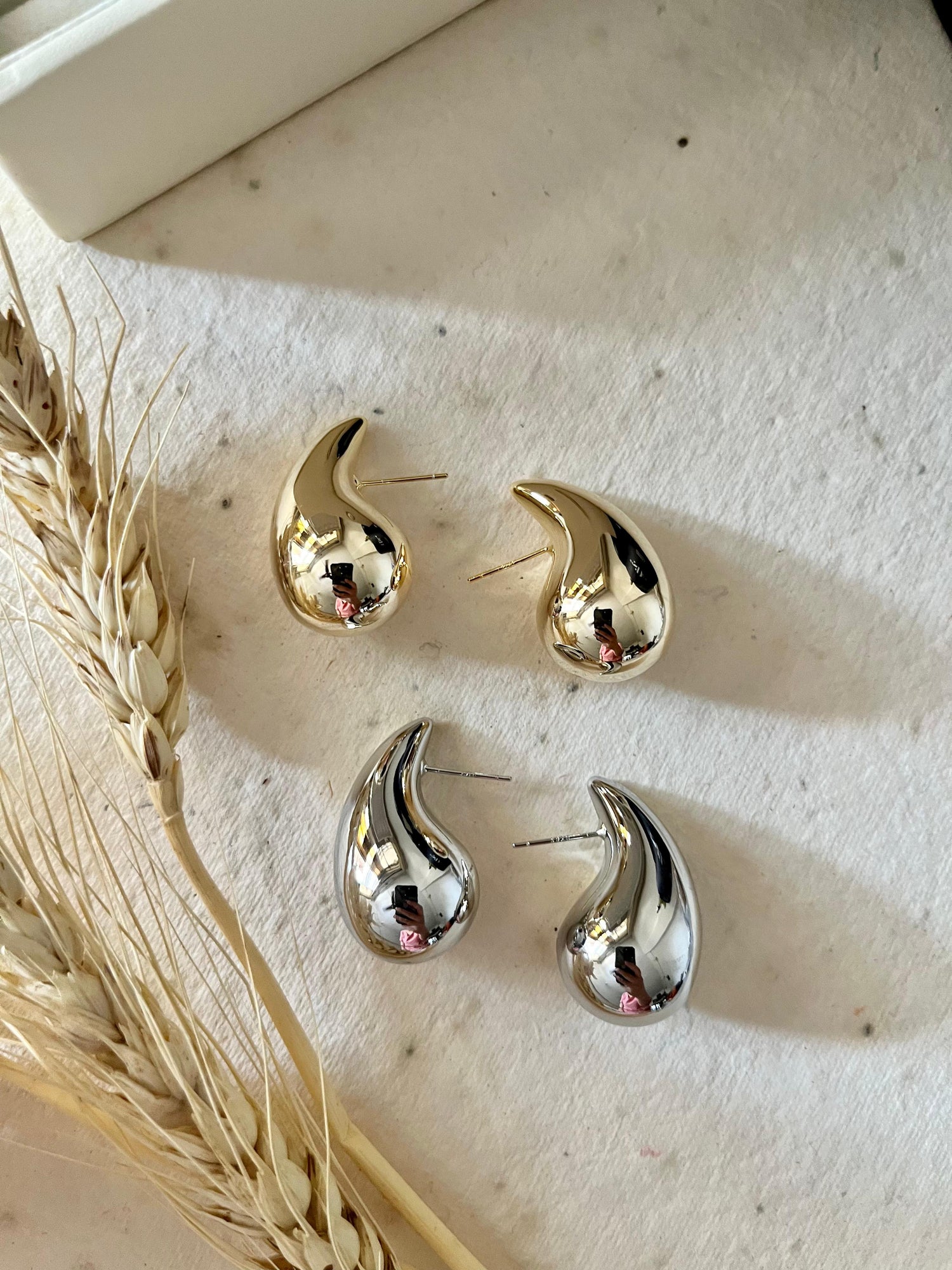 Big Drop Shape Studs