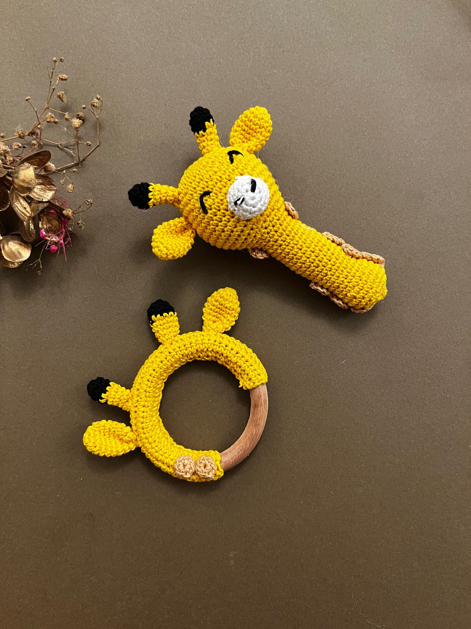 Yellow Giraffe Set of 2 (Toy & Teether)