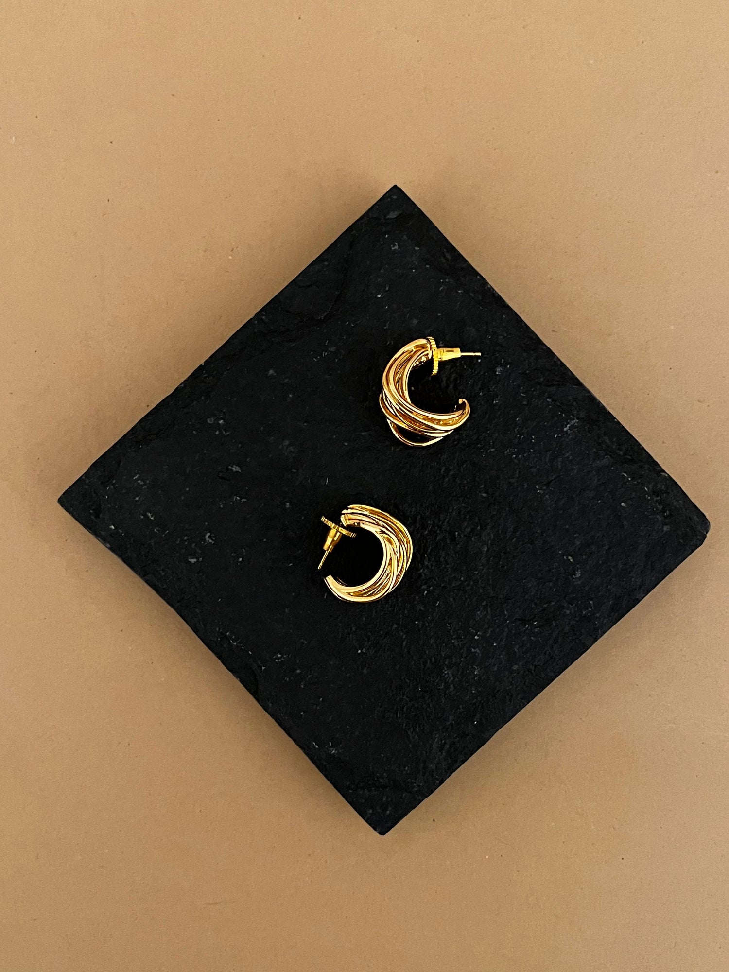 Multilayer C-shape Earrings