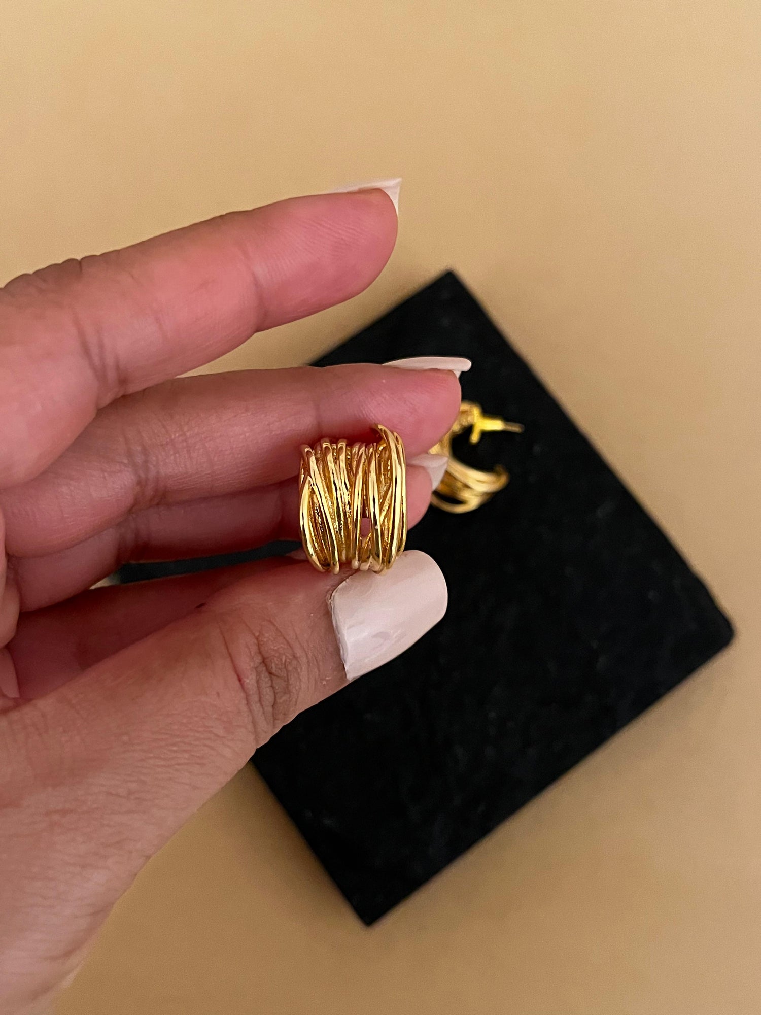 Multilayer C-shape Earrings