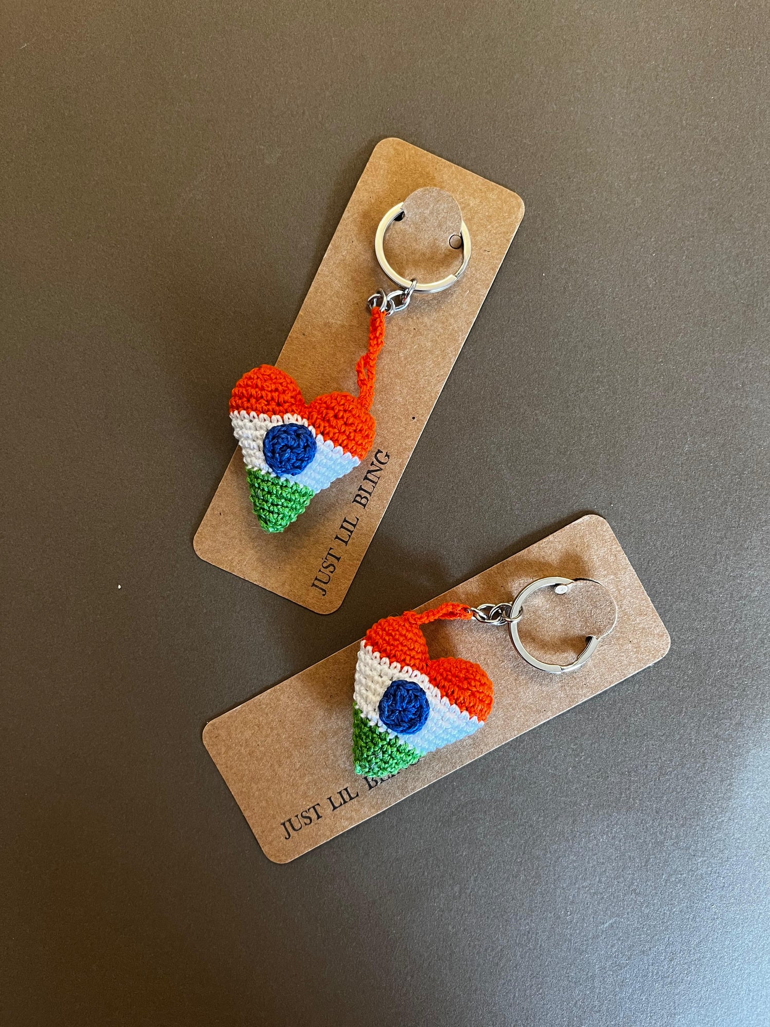 India Flag Heart Keychain