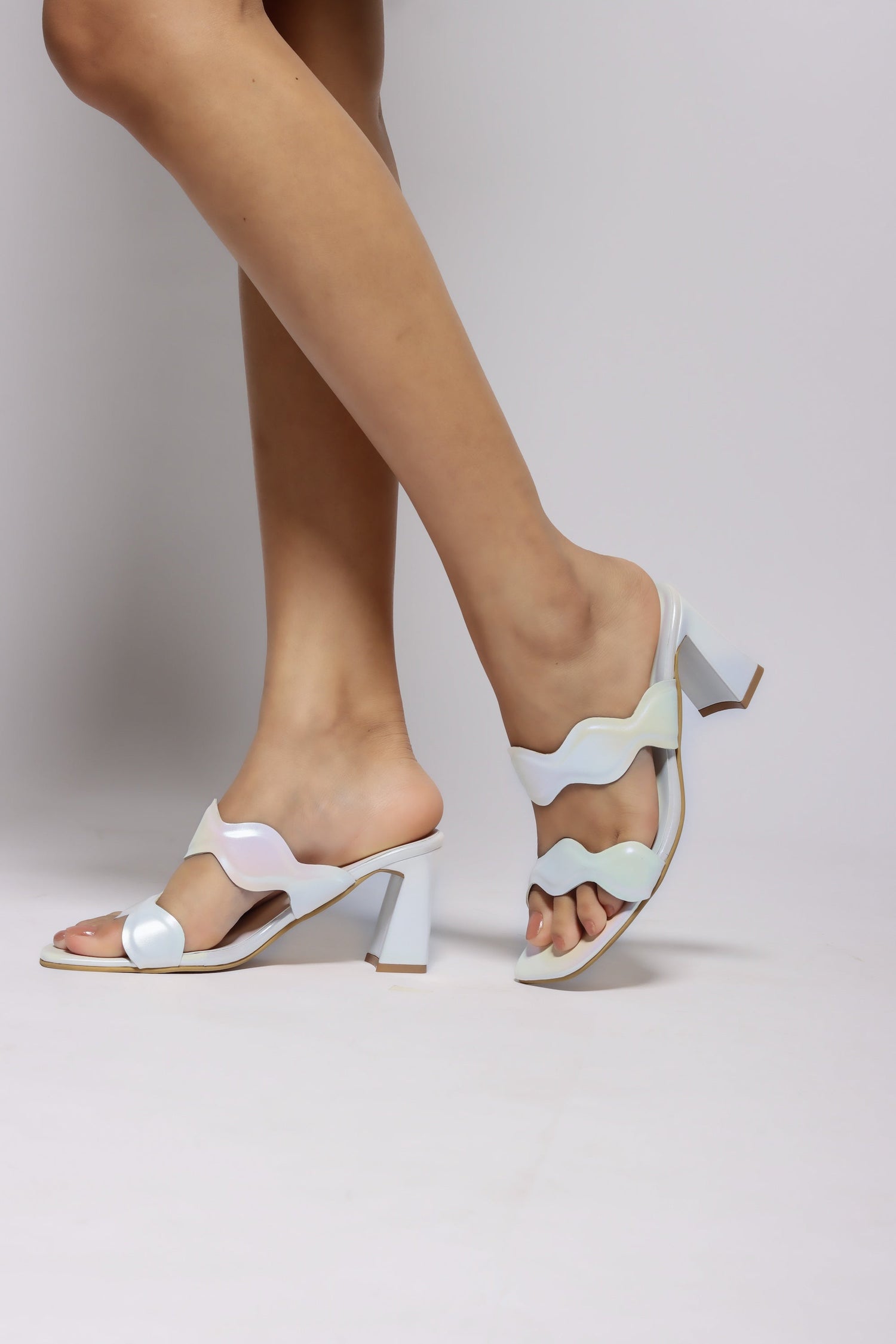 Bellini Heels - Frosted White