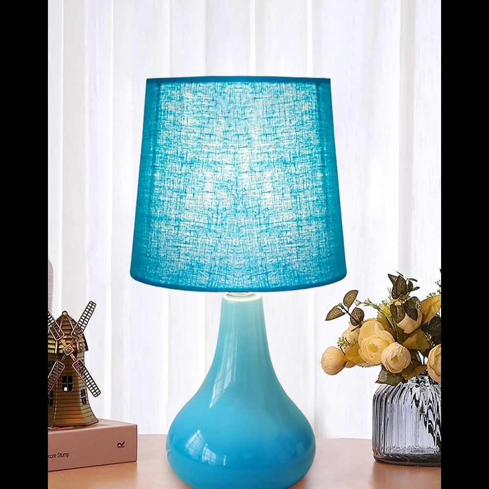 Modern Ceramic Table Lamp with Fabric Shade