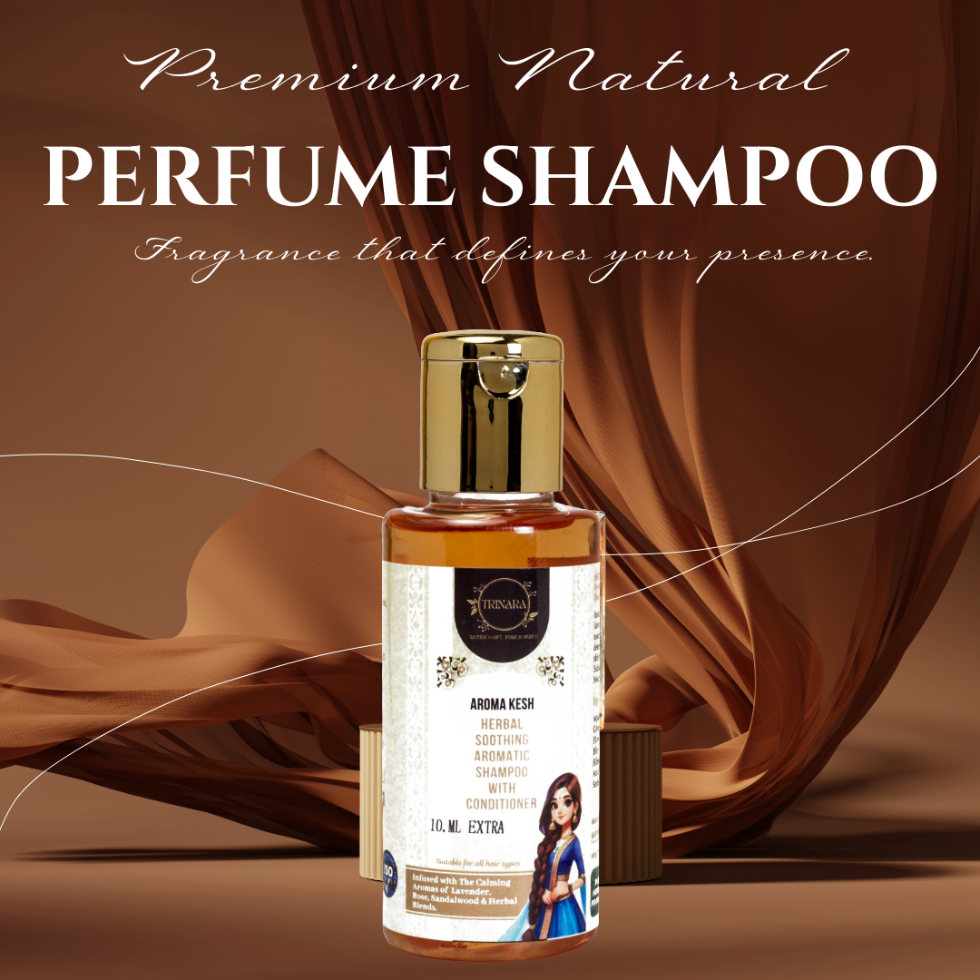 AROMA KESH - Parfumé Herbes Herbal Soothing Aromatic Shampoo with Conditioner Infused with the calming aromas of lavender, rose, sandalwood and herbal blends. Suitable For All Hair Types. Pack Size : 90 ml