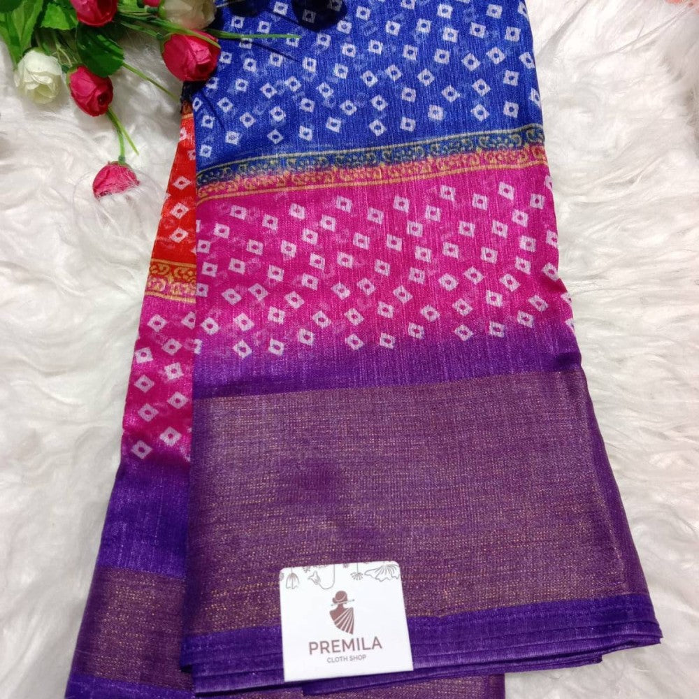 Bandini Printed Saree Multicolor
