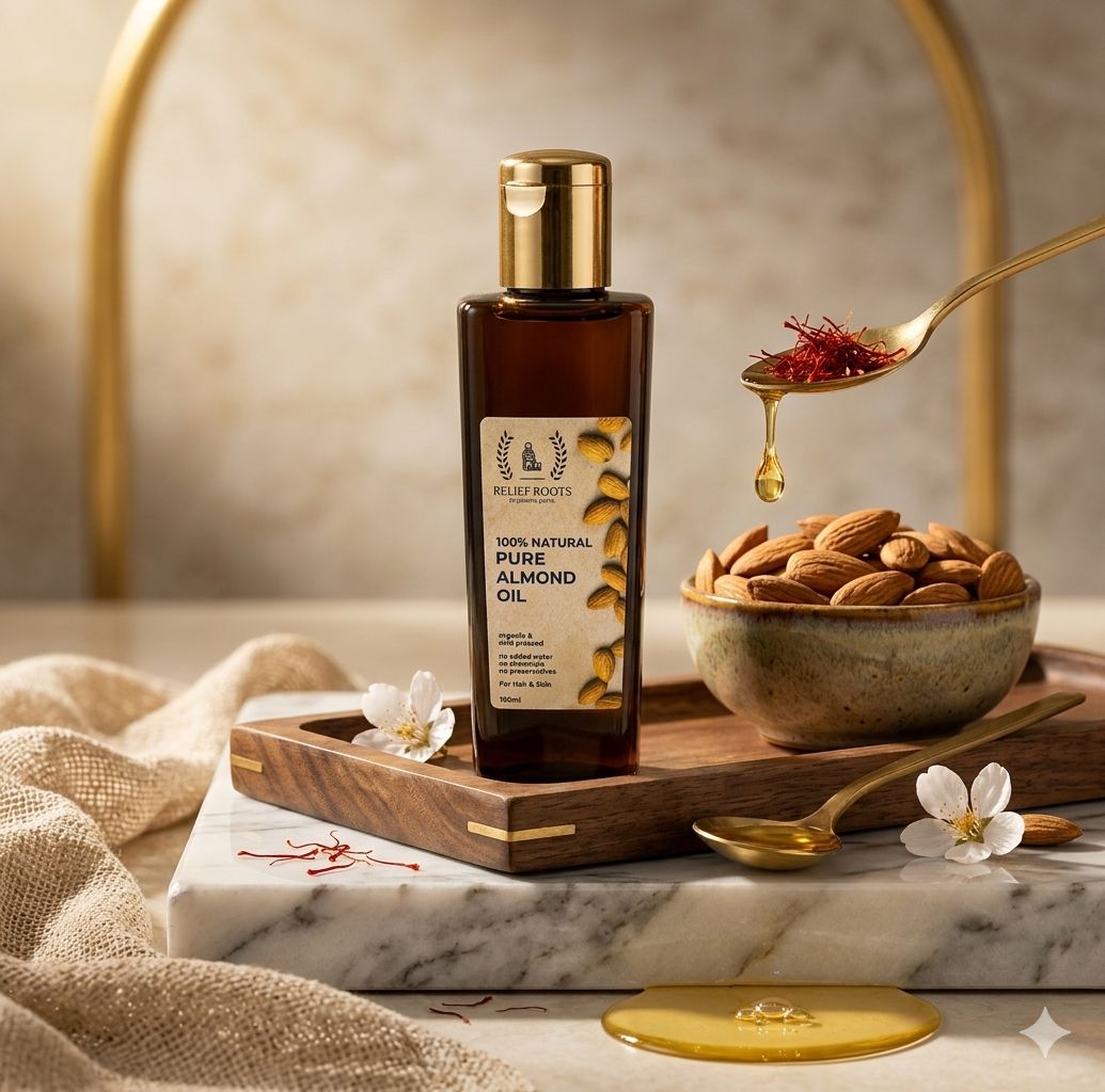 Relief Roots-Mamra Almond Oil (Cold Pressed)
