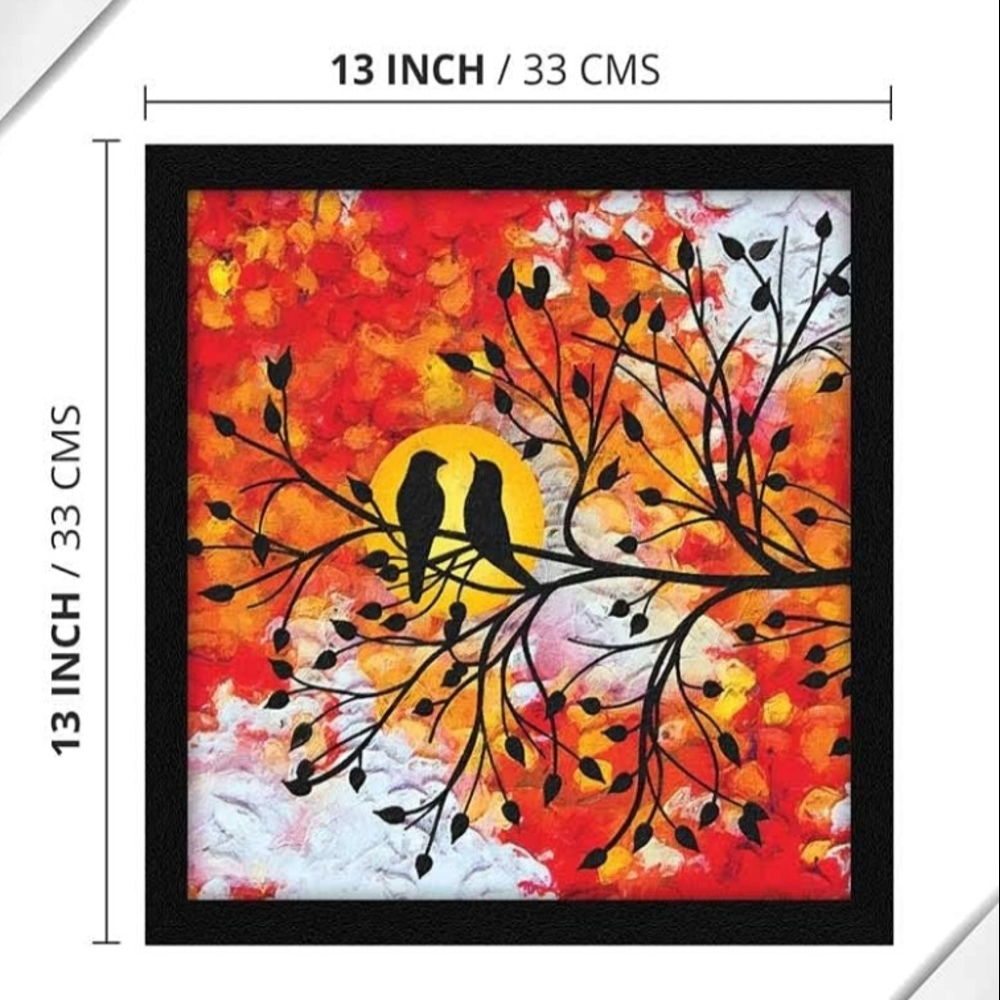 Bird Abstract Wall Art Painting For Living Room, Multicolor, Bird, 13x13  inches