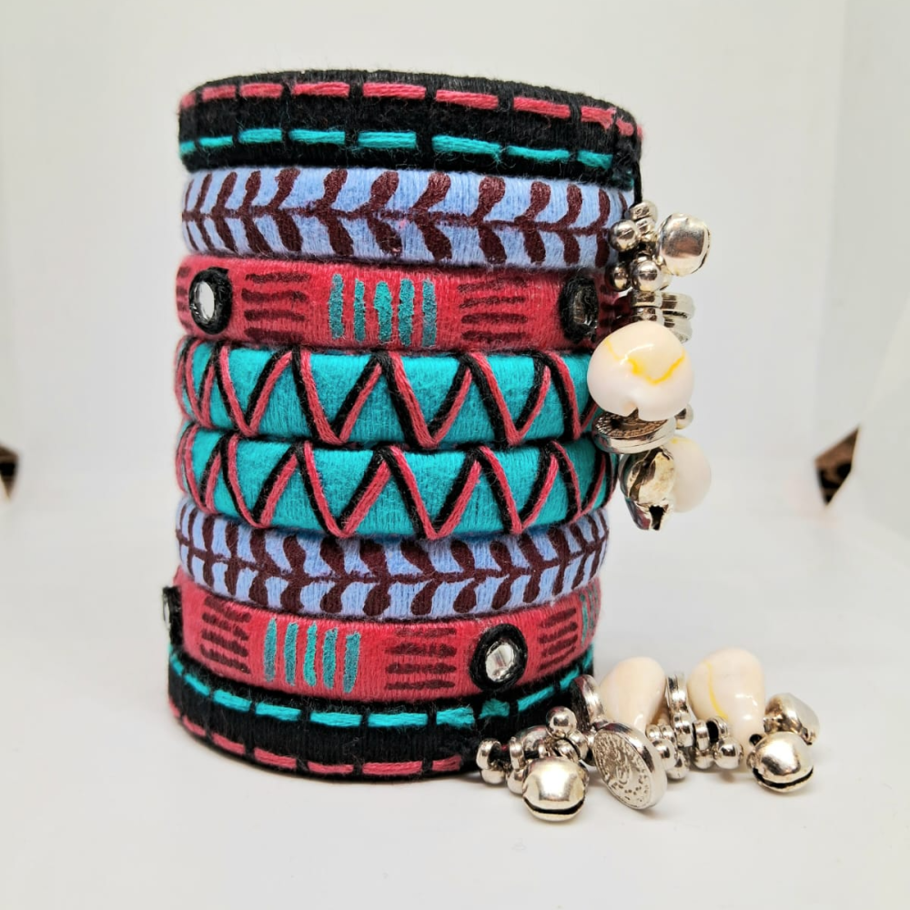 Blue Kawri Handcrafted Bangles - Kavya